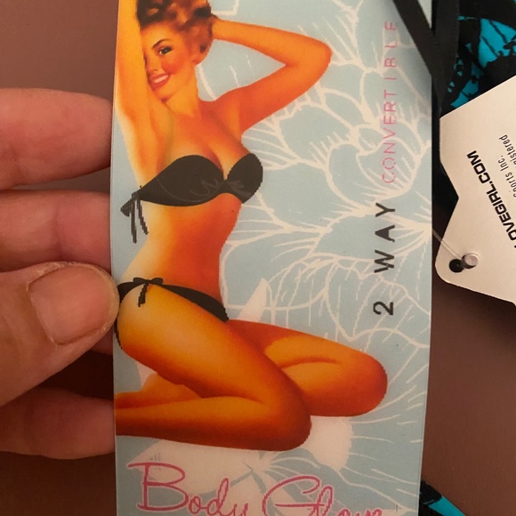 Body Glove bikini lace print black and turquoise NEW - Picture 14 of 14